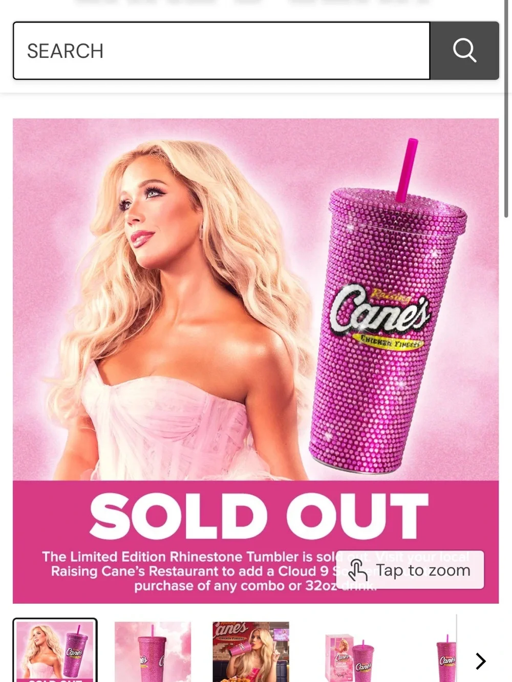 Megan Moroney Pink Rhinestone Tumbler - Limited Edition